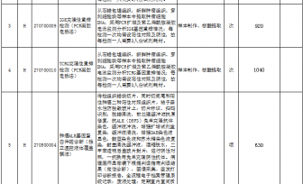 广西新增医疗服务项目价格表（第六批）