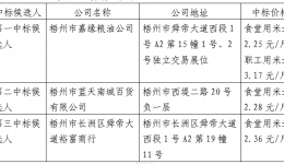 4399js关于食堂粮油定点供应商招标的成交公告