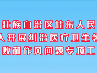 广西壮族自治区桂东人民js金沙6038深入开展纠治医疗卫生领域腐败和作风问题专项行动