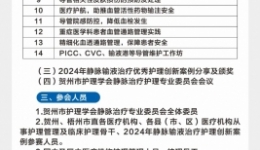 会议通知:2024年桂东南地区静脉治疗循证护理临床实践与应用新进展学习班暨贺州市护理学会静脉治疗护理专业委员会学术年会