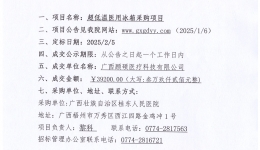 超低温医用冰箱采购项目院内议价成交公告