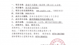 基础手术器械一批采购（第2次）项目A分标成交公告