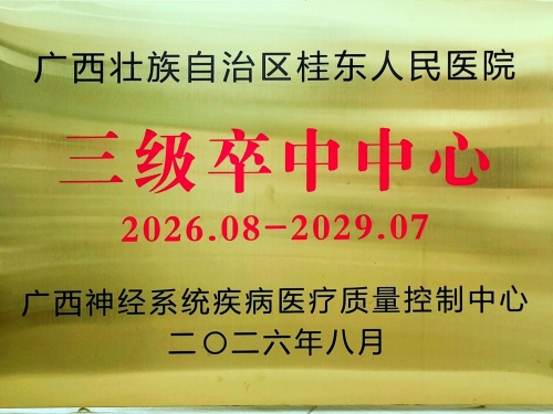 广西桂东人民医院成为自治区“三级卒中中心”单位