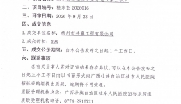 广西壮族自治区桂东人民医院弱电拉线工程业务外包（第三次）项目成交公告